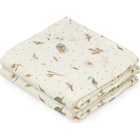 Cam Cam Copenhagen - Langes en mousseline 2-pack Sea Garden