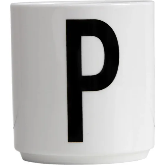 Design Letters Tasse en Porcelaine Fine Bone China - Lettre P