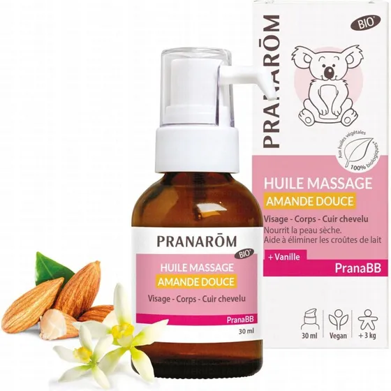 Pranarom PranaBB Huile Massage Amande Douce Bio 30ml