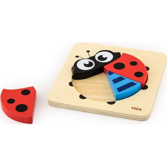 Viga Toys Mini Puzzle Coccinelle 4 Pièces