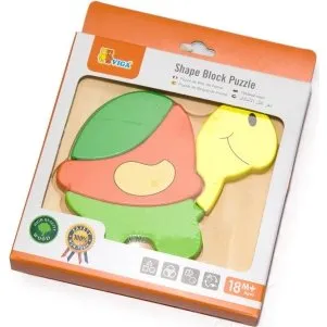 Viga Toys Mini Puzzle Tortue en Bois