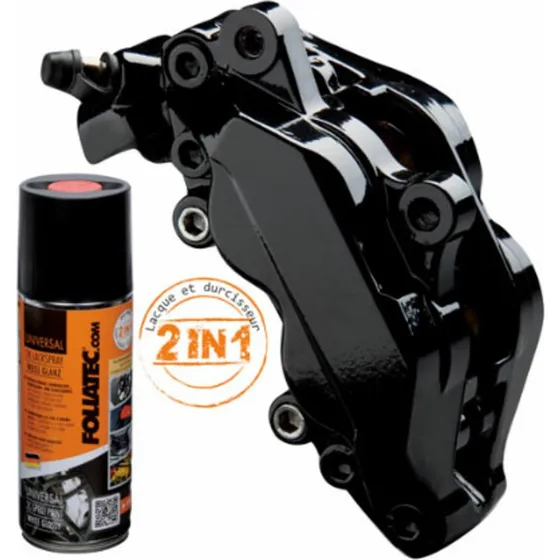 Foliatec Peinture Aerosol 2C Noire Brillante 400 mL