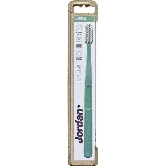 Jordan Green Clean - Brosse à dents à poils moyens - Éco-responsable