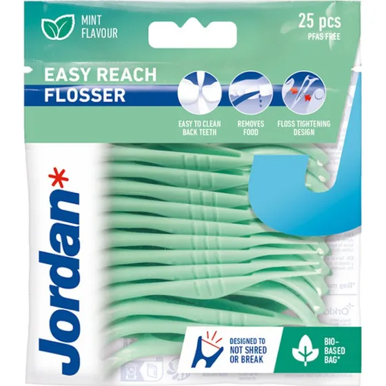 Jordan Easy Reach Flosser 2-en-1, 25 pièces