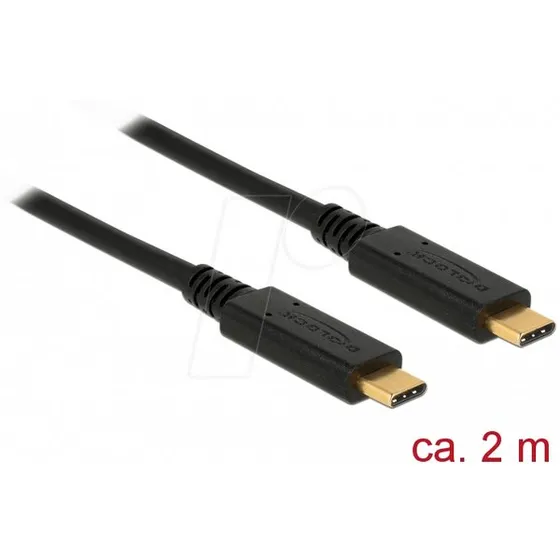 Delock Câble USB-C 2m Noir 3A