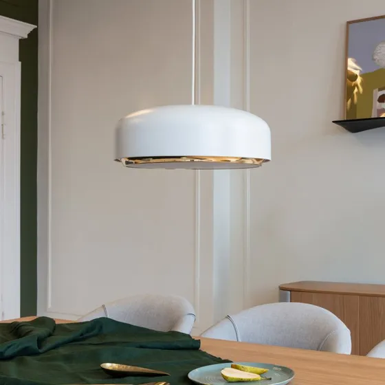 UMAGE Hazel Suspension LED Medium - Blanc et Laiton