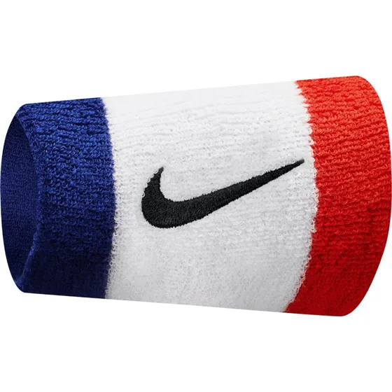 Nike Swoosh Doublewide Wristbands - Lot de 2 - Rouge Habanero/Noir