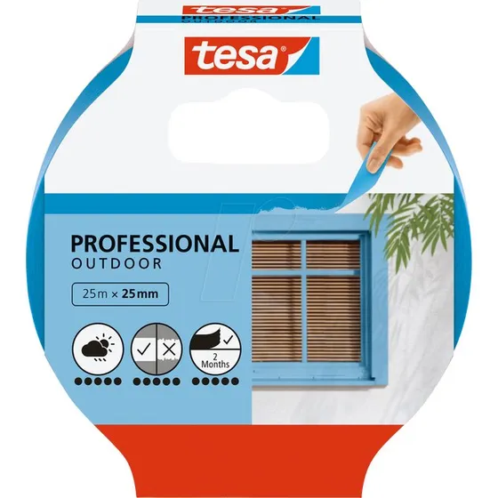 Tesa Professional Outdoor 25 mm x 25 m bleu