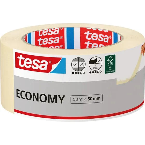 Tesa Ruban de masquage crp 50 m x 50 mm beige