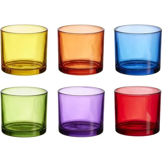 Home Deco Factory Lot de 6 Verres 16cl Multicolore