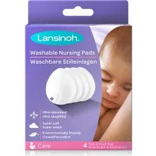 Lansinoh Coussinets d'Allaitement Lavables 4 Pices