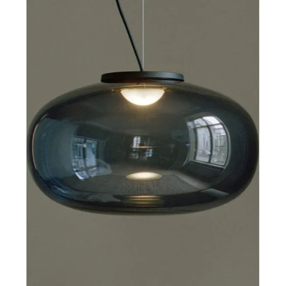 New Works Karl-Johan Suspension en Verre Fumé Ø40 cm