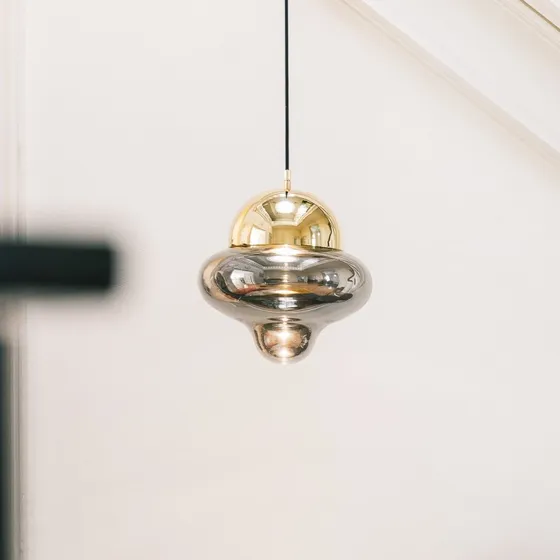 DESIGN BY US Suspension Nutty Smoke/Gold - Verre soufflé