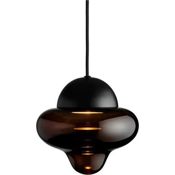 Design By Us Suspension Nutty Marron/Noir en Verre Soufflé