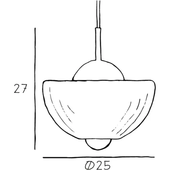 Design By Us Suspension Lotus en Verre Soufflé Transparent