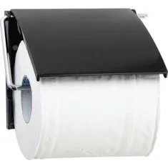 MSV Porte-Rouleau Papier WC Noir 13x15x115cm