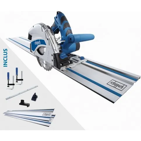 Scheppach PL56 Scie circulaire plongeante 1200 W 160 mm + rail