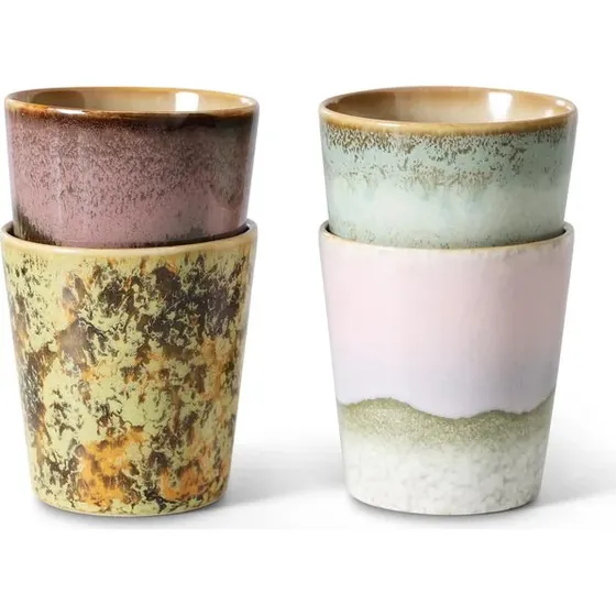 HKLIVING Tasses à café Serendipity (Lot de 4)