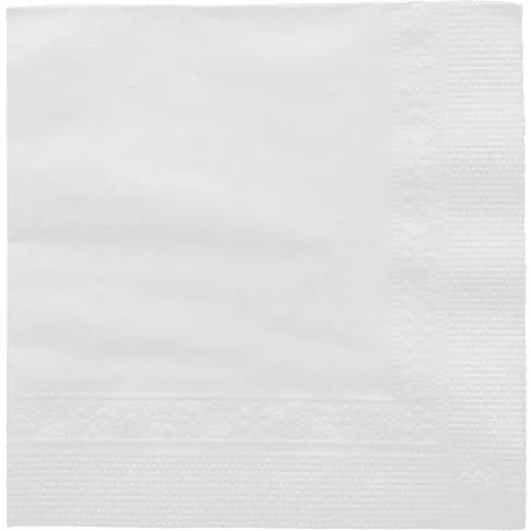 Blanche Serviettes 2 Plis 20x20cm - 4800 Unités
