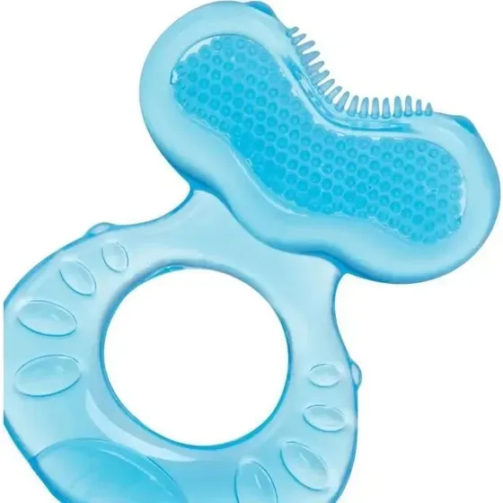 Nuby Teethe-eez Anneau de Dentition Silicone Bleu 3 mois+