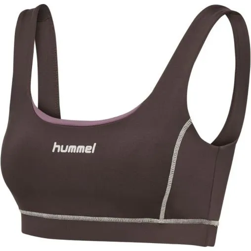 Hummel Pulse Retro Brassière de Sport Marron - Soutien Moyen