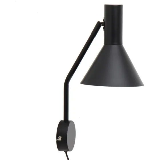 FRANDSEN Lyss Applique Murale Noire Mat E27 avec Fiche