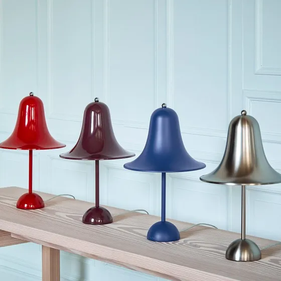 Verpan Lampe à Poser Pantop Noir Mat Ø23 cm