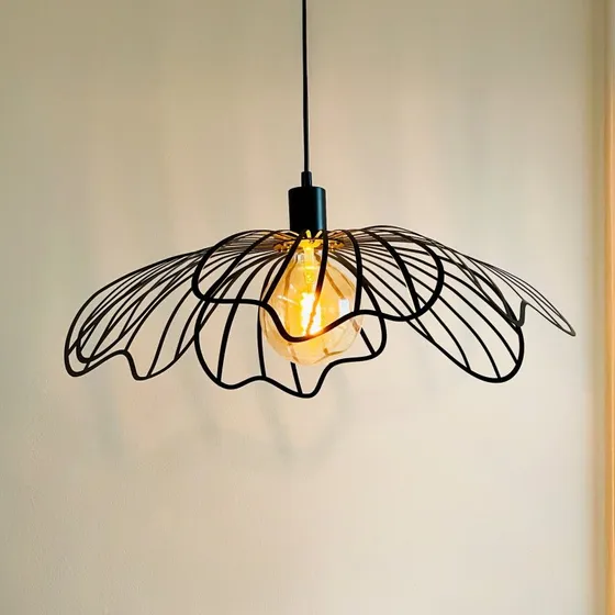 Dyberg Larsen Suspension Blumen Noir Mat - Ø 60 cm