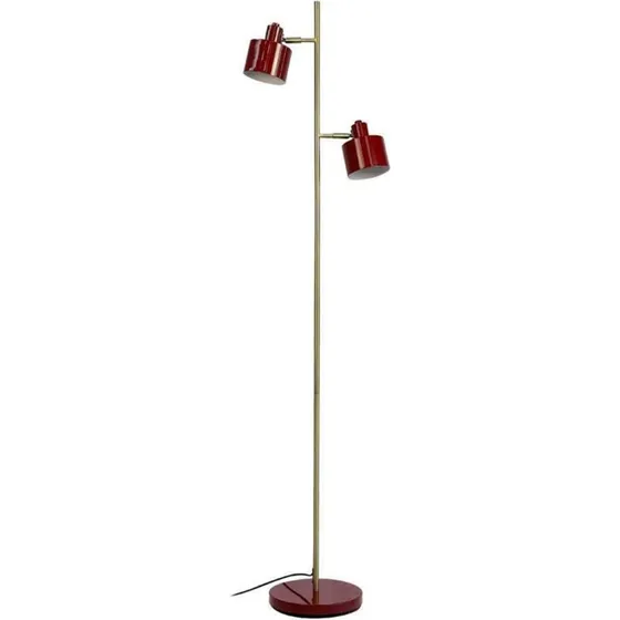 Lampadaire Dyberg Larsen Ocean, Rouge Foncé/Laiton