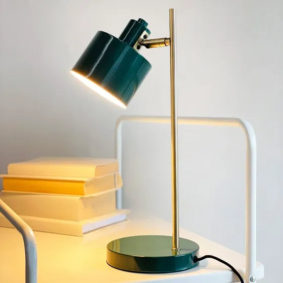 Lampe de table Dyberg Larsen « Ocean » - Vert foncé et Laiton