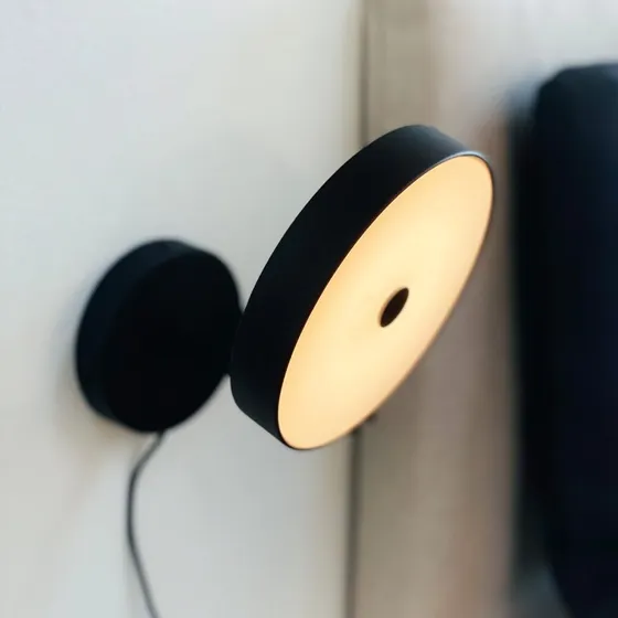Dyberg Larsen Starlight Applique Murale LED Noire, Ø 14 cm
