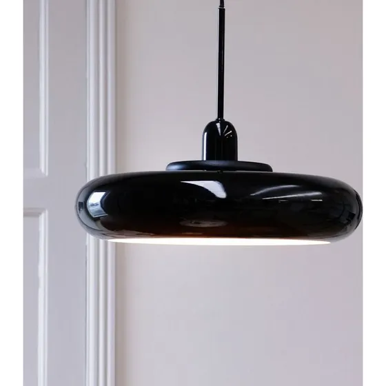 Dyberg Larsen Suspension Planet Noir/Noir - Métal et Bois - Ø 40 cm