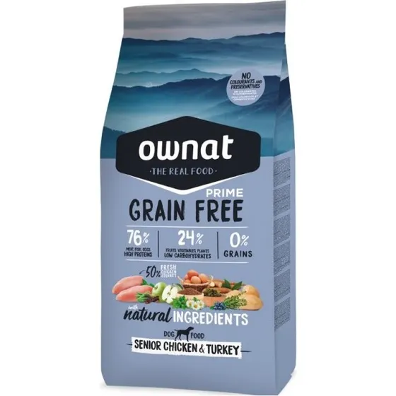 Ownat Prime Senior Chicken & Turkey Sans Crales