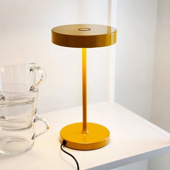 Lampe à poser LED Dyberg Larsen Starlight, Jaune, 26 cm