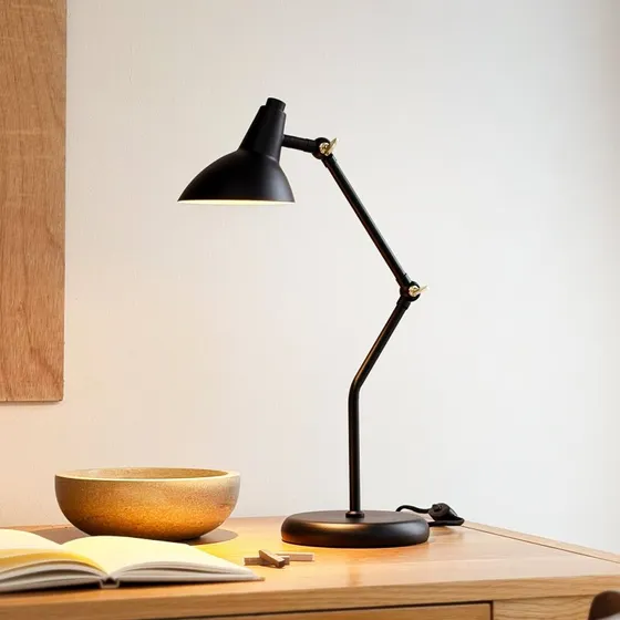 Dyberg Larsen Lampe à poser Vela, Noir, 45 cm