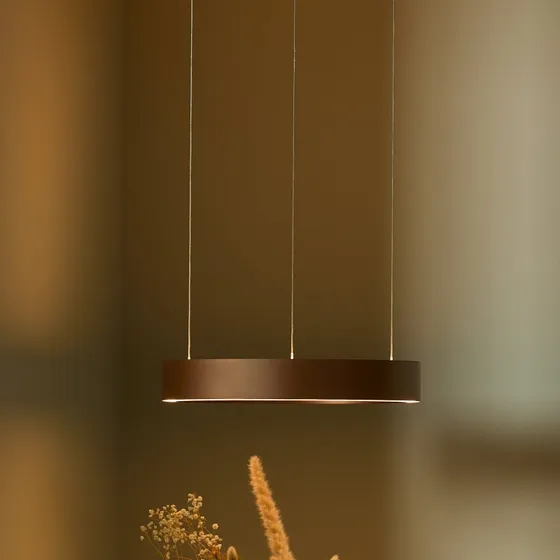Loom Design Suspension LED Velora Brun Caramel Ø 40 cm