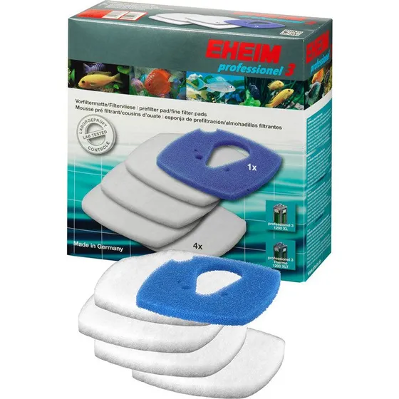 Eheim Set Coussins Mousse Bleue & Ouate 5 pices pour Prof. 3 1200XL/XLT