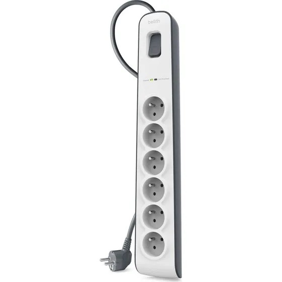 Belkin BSV603ca2m Noir, Blanc 6 prises 2 m
