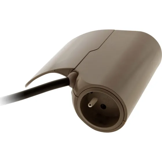 Thomson Multiprise Canap 16A + 2 USB Marron