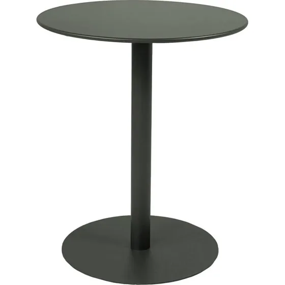 Orea Table Bistrot Ronde Acier 2 Places Kaki Ø60cm