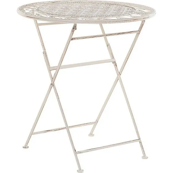 TRIESTE Table ronde pliante 70 cm beige clair