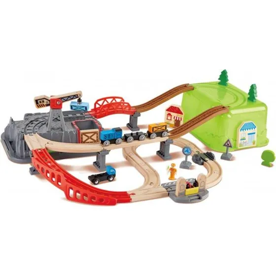 Hape Circuit de train avec bote de rangement
