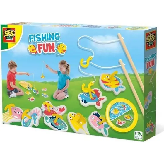 SES CREATIVE Pêche à la ligne - Kit 2 cannes + 8 poissons