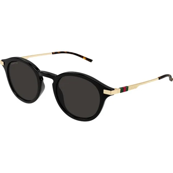 Gucci Homme GG1890S Lunettes de soleil rondes en acétate noir et gris