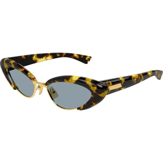 Bottega Veneta BV1387S 002 Lunettes de soleil Cat Eye Havana/Bleu