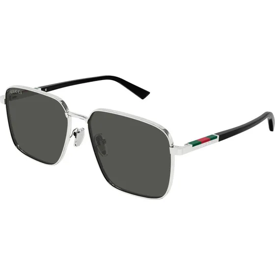 Gucci Homme GG1965SK Lunettes de Soleil Carrées en Métal Argent