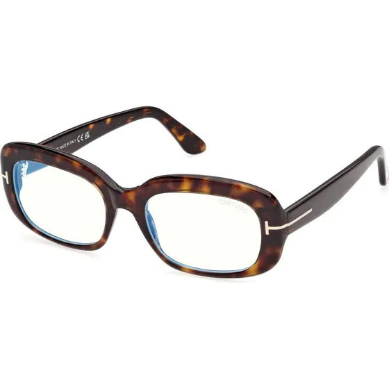 Tom Ford FT6174-B Lunettes de Vue Rectangulaires Havana Blue Block