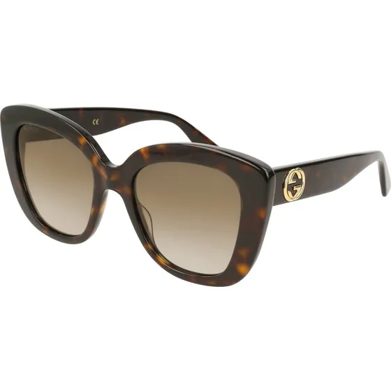 Gucci GG0327S Lunettes de Soleil Cat Eye Havana Marron
