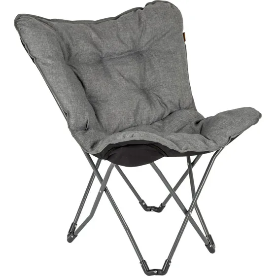 Bo-Camp Redbridge Chaise Papillon Pliable Gris Lin