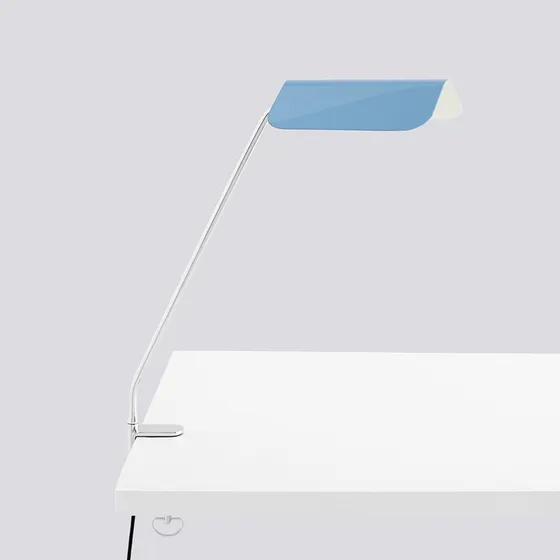 HAY Lampe à pince Apex, bleu pastel, acier, 43 cm